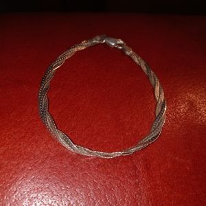 STERLING SILVER BRAIDED BRACELET
